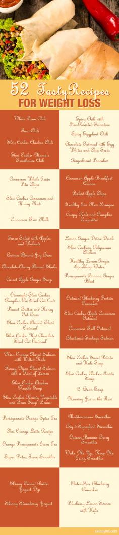 52 Healthy Recipes for Weight Loss! Or just healthy eating