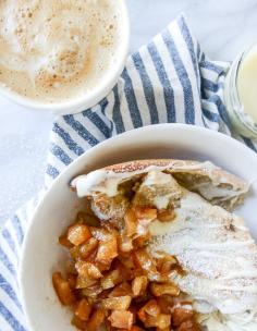 
                        
                            vanilla cinnamon roll dutch baby with apple bourbon compote and cream cheese icing
                        
                    