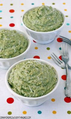 Mashed Broccoli with Ricotta, Parmesan  Garlic
