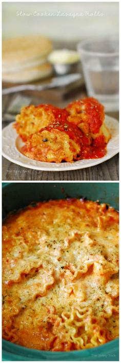 Easy, Cheesy Slow Cooker Lasagna Rolls Recipe