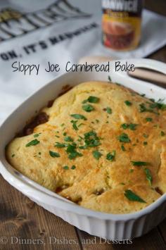 .Cornbread & sloppy joe casserole