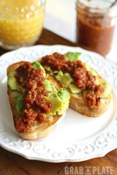 
                    
                        Tomato-Bacon Jam with Avocado Toast is a simple, yet indulgent dish perfect for breakfast. #sponsored #ad #jonesdairyfarm
                    
                
