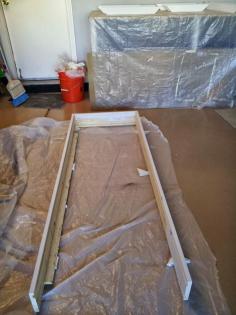 painting pegboard tool organizer frame, featured on Remodelaholic.com