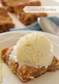 High Heels & Grills: Coconut Blondies