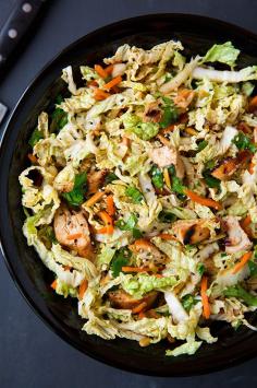 Grilled Ginger-Sesame Chicken Chopped Salad | Cooking Classy. This salad -- packed full of carrots, cabbage, and green onions -- is the perfect dish for lunch or dinner! Not only is this dish the perfect combination of flavors, filling your kitchen with the tantalizing smell of delicious grilled chicken, but it's also got plenty of phytonutrients and amino acids. #healthy #poultry #chicken #salad #asian #food #lunch #dinner #recipe
