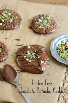 
                    
                        Rich dark chocolate, sea salt, Nutella and pistachios all packed into a flourless perfect little cookie. Don't let the title fool you. These Gluten Free Chocolate Pistachio Cookies will satisfy everyone's sweet tooth.
                    
                
