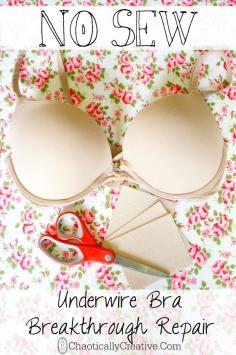 **10 SECOND**                  ** NO SEW **                             Underwire Bra Repair