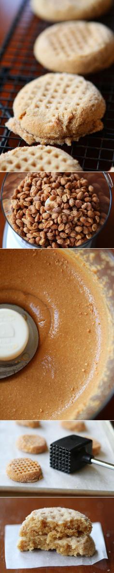 Homemade Honey Roasted Peanut Butter Cookies/with Homemade peanut butter.