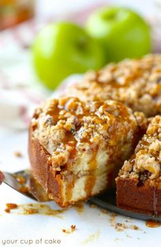 
                    
                        Caramel Apple Coffee Cake, this is perfect for fall!
                    
                