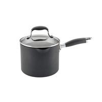 A wonderful time-saver in the kitchen, the Anolon Advanced Hard-Anodized Nonstick 3-1/2-Quart Covered Straining Saucepan with Pour Spouts is designed with heavy-duty, hard-anodized construction. The straining saucepan heats quickly and evenly for exceptional cooking performance and features a deep-rimmed lid with convenient straining holes that align with the handy pouring spouts. Home cooks can pour sauces and soups right into serving dishes with ease, or strain farmer's market Brussels sprouts without having to reach for the colander. Restaurant-tested DuPont's Autograph 2 nonstick surface inside and out is ideal for easy cleanup, PFOA-free, and metal utensil safe, and delivers superior durability. The revolutionary rubberized stainless steel Anolon SureGrip handle provides a confident, soft grasp and is dual riveted for extra strength, and oven safe to 400 F. And the break-resistant domed glass lid allows the cooking progress to be monitored without losing heat or moisture. Best of all, this saucepan complements many other items in all the Anolon Advanced collections. Drain without strain, and serve with more ease, with the Anolon Advanced Hard-Anodized Nonstick 3-1/2-Quart Covered Straining Saucepan with Pour Spouts, a multi-functional kitchen tool. Anolon Advanced cookware offers a sophisticated professional look that will complement every kitchen.