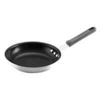 Boasting industrial strength and professional styling, this Farberware Restaurant Pro Aluminum Nonstick 8-Inch Skillet offers restaurant-quality cooking performance right at home. Sure to become the go-to pan for every meal, this versatile skillet is ideal for creating a turkey sausage scramble, sauteing zucchini and garlic, or pan-searing scallops and asparagus. Its fast, even heat distribution and durable nonstick coating are the results of NSF Certification, guaranteeing the highest construction and performance standards. The skillet's long-lasting Teflon Platinum nonstick interior from DuPont has added scratch resistance for quick food release and easy cleanup, even after cooking sliders with melted Swiss cheese. A comfortable rubberized handle offers a confident grip all around the kitchen, and the pan is oven safe to 400F. This hard-working skillet is a welcome addition to every kitchen and complements many cookware sets, stockpots and other items in the Farberware collection.