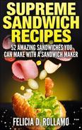 How about if I show you how you can create 52 healthy sandwiches that can be made in less than 5 minutes? If you have a sandwich maker or are thinking of getting one then the "Supreme Sandwich' is the recipe guide you want to get. A good healthy breakfast is the foundation for a great day. The 'Ultimate Sandwich' manual was created with this in mind but also has brunch, lunch and dinner sandwich ideas. With 52 sandwiches to choose from you have variety in addition to a healthy start to the day. The 'Supreme Sandwich' was a guide I created for busy moms, college students, the young professional and teenagers. The book is divided into the following sections; - Breakfast Sandwiches - Brunch Sandwiches - Lunch Sandwiches - Dinner Sandwiches Some of the sandwiches you will learn to make include; - Bacon, Egg and Hash brown delight (breakfast) - The Sam I am Sandwich (breakfast) - The Monte Cristo Melt (brunch) - Banana, Strawberry, Brie and Nutella Sandwich (brunch) - Mexi-Melt Sandwich (lunch) - Bacon, Egg and Guacamole Sandwich (lunch) - Meatloaf Sandwich (dinner) - Lasagne Sandwich (dinner) And many more healthy sandwiches that you will enjoy making and eating.