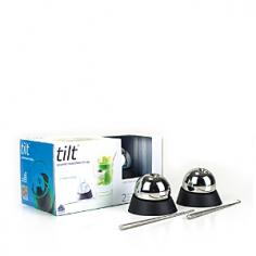Tilt saves drinks and food from dilution, and insures purity of flavor! A simple design with chilling technology that preserves the full flavor and lasts far longer than cubed ice, Tilt is made from food-grade stainless steel and has a non-toxic medical grade freezer gel inside. Simply store Tilt in the freezer and give any drink, punch, cold soup, or dip a lasting chill without compromise! Keep your fingers out of your food and drink, as Tilt can be picked up with the included stainless steel retreival hook which is cleverly disguised as a cocktail stirrer and garnish stick. When not in use, Tilt can be stored in the freezer in the included stand. Materials: Stainless Steel, Non-Toxic Medical Grade Freezer Gel, Polypropylene. Assembled Dimensions: 2.75" L x 2.1" W x 2.75" H (each). Weight: 0.6 lbs (both).