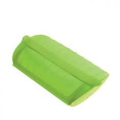 Microwave Cookware - The Lekue Steam Case with Tray for 1-2 servings is the ultimate in healthy cooking with no mess and little cleanup. Steam cooker's unique platinum silicone ensures even, controlled cooking at 200-212 F to preserve the most nutrients. Nonstick silicone needs no added butter, oil or fat for healthier cooking. Cookware's innovative shape allows steam to circulate for speedier cooking and close-tight lid helps retain heat. Ideal for a variety of fat-free recipes with moist, tender results, the silicone steam case transitions seamlessly between freezer, refrigerator, conventional oven or microwave. The steam tray ensures full steaming and cooks foods with a higher water content. Or remove tray to cook foods directly in their own juices or with added wine, sauce, herbs or other seasonings. Lekue silicone stays cool for safe removal from microwave. Platinum silicone is completely odorless, hygienic and antibacterial. Extreme temperature-resistant silicone leaves no residue and does not alter f - Specifications Made in Spain Material: food-safe 100% platinum silicone Model: 3404600B04U004 clear, 3404600V09U004 green, 3404600R10U004 red Capacity: 22 oz. Size: 8"L (10 1/4" with handles) x 5 1/4"W x 2 1/2"H Weight: 9 oz. Use and Care Lekue platinum silicone is dishwasher-safe or hand wash in warm, soapy water and rinse thoroughly. The silicone is oven-safe to 428 F.