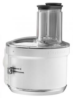 Designed to work with any KitchenAid stand mixer, this food processor attachment makes baking and cooking a breeze. Searching for fresh meal ideas? Discover great KitchenAid recipes here. Limit 5 per household. PRODUCT FEATURES Easy-to-use design makes operation practically effortless. Extra wide feed tube accommodates various sizes. Easy-to-clean construction makes maintenance a breeze. Adjustable blade lets you manage thickness. WHAT'S INCLUDED Food processor attachment Stainless steel shredding disc Stainless steel slicing disc Stainless steel julienne disc PRODUCT CARE Hand wash Manufacturer's 1-year limited warranty PRODUCT DETAILS 9.7"H x 10.2"W x 6.9"D Model no. KSM1FPA Fits all KitchenAid stand mixers Size: One Size. Color: White. Gender: Male. Age Group: Adult. Material: Stainless Steel.