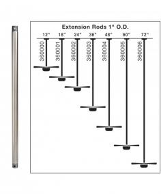Available in seven downrod lengths Choose from 12 finishes to coordinate with Kichler fans Fits most Kichler ceiling fans. Available in seven lengths: 12 inches 18 inches 24 inches 36 inches 48 inches 60 inches and 72 inches Available in 12 finishes: Aged Bronze Antique Pewter Aged Pecan Berkshire Bronze Carre Bronze Distressed Black Satin Nickel Olde Iron Oiled Bronze Olde Bronze Satin Natural White and Tannery Bronze Fits Kichler ceiling fan models: #300000 - #300012 Color: Berkshire Bronze.
