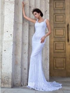 Sheath Court Train Bridal Gowns 60231