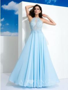 A-Line Floor-Length Gowns 60191