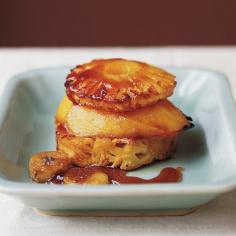 Roasted Mango, Pineapple, and Banana With Maple-Ginger Glaze