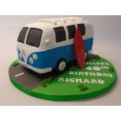 3D Camper Van in Blue