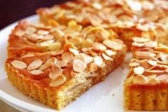 Pear almond flan