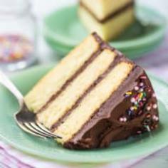 Yellow Cake with Chocolate Frosting