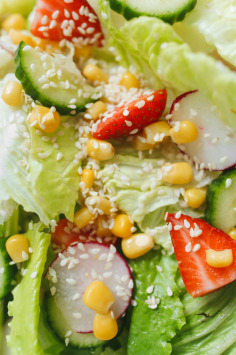 Close-up of Fresh Vegetable Salad